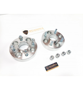 Wheel spacers Renault 4 bolts double centering hub + Studs