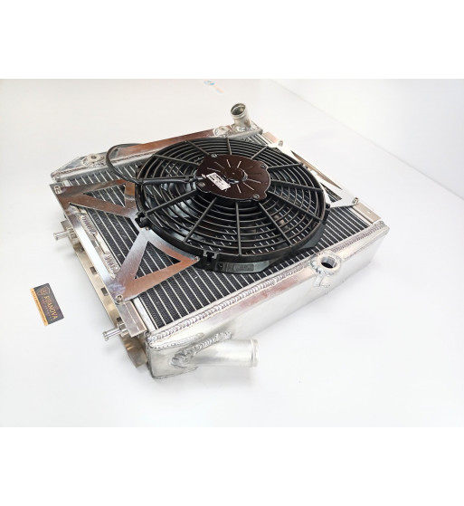 Radiator 70mm R5 GT Turbo Aluminum TIG with Genuine SPAL Fan Radiator 70mm R5 GT Turbo Aluminum TIG with Genuine SPAL Fan