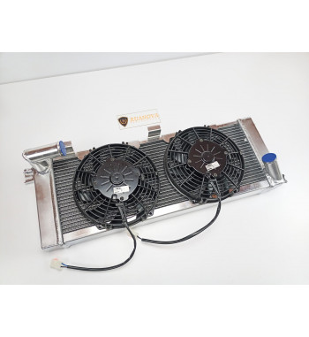 Radiador agua R11 Turbo Gr.A Aluminio 62mm. Kit 180 cv caballos hp