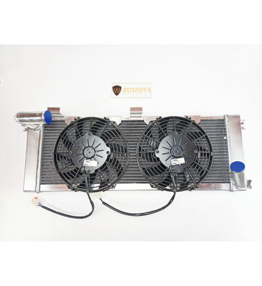 Radiador agua R11 Turbo Gr.A Aluminio 62mm. Kit 180 cv caballos hp