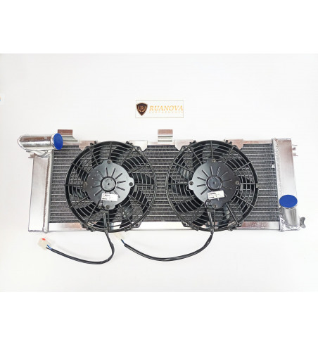 Radiador agua R11 Turbo Gr.A Aluminio 62mm. Kit 180 cv caballos hp