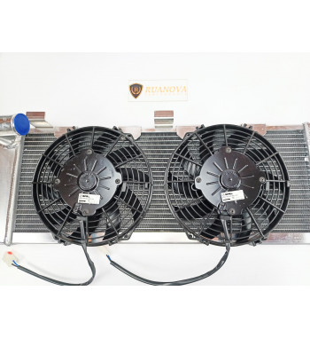 Radiador agua R11 Turbo Gr.A Aluminio 62mm. Kit 180 cv caballos hp