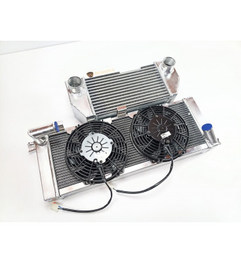 Radiador agua R11 Turbo Gr.A Aluminio 62mm. Kit 180 cv caballos hp