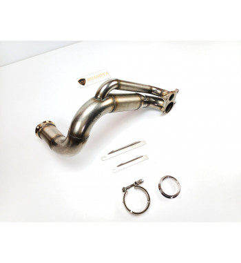 Downpipe bitubo inoxidable 63.5mm Renault 5 Gt Turbo / 11 máximo flujo