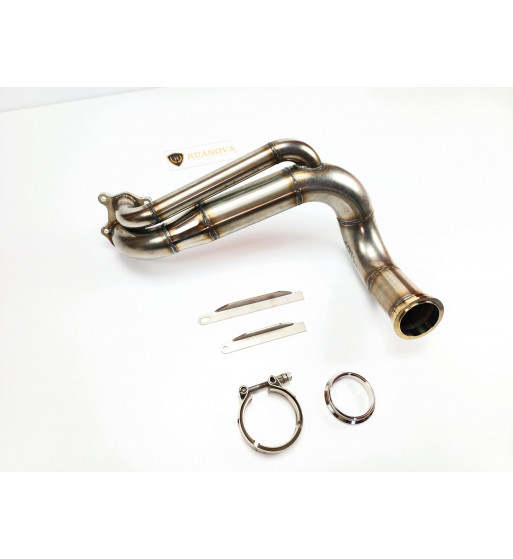 Downpipe bitubo inoxidable 63.5mm Renault 5 Gt Turbo / 11 máximo flujo