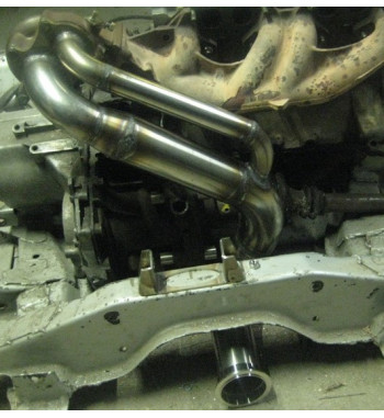 Downpipe bitubo inoxidable 63.5mm Renault 5 Gt Turbo / 11 máximo flujo